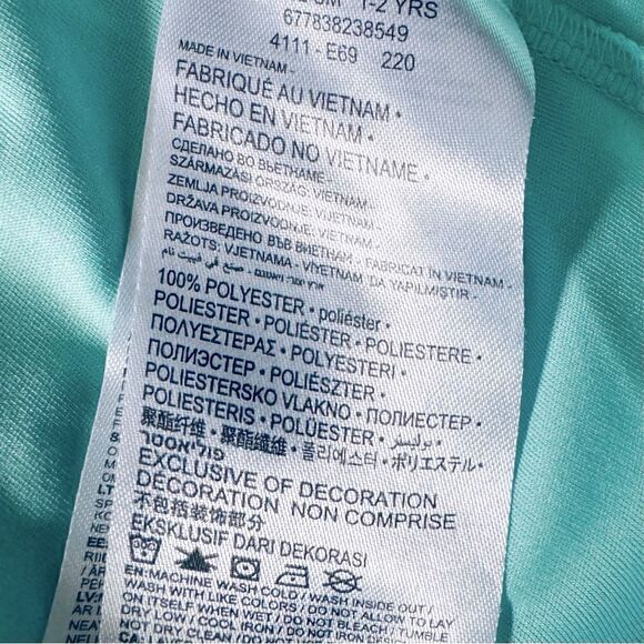 Hurley Teal Blue & Black Nike Dri-Fit Long Sleeve Shirt Size 2T - Picture 7 of 8